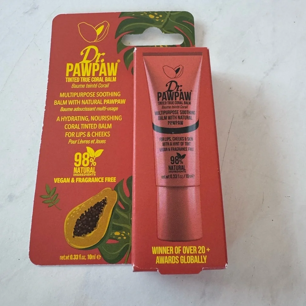 Dr Paw Paw tinted balm - 2 pack- pink & coral for cheeks and lips! 98% natural